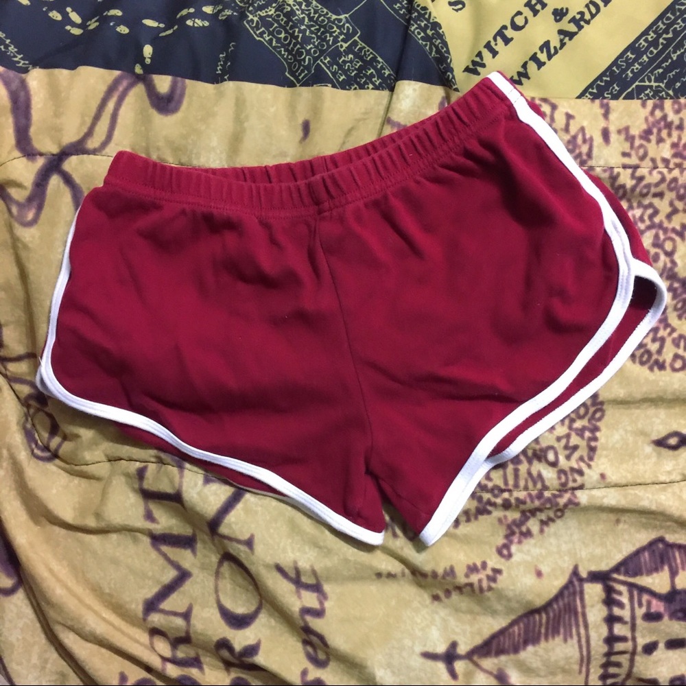 Red Interlock Running Shorts